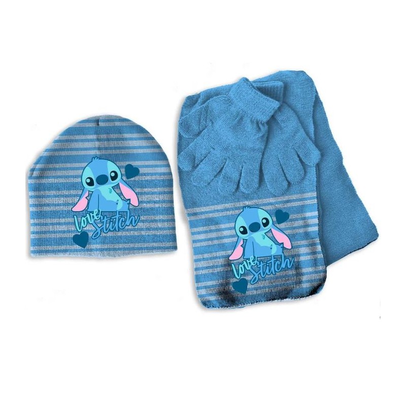 Set Cappello+Sciarpa+Guanti Stitch