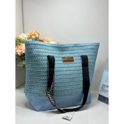 Borsa donna CHARRO mare in tessuto