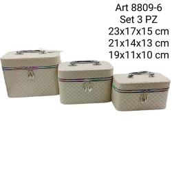 Set portagioie Beauty-case 3 pezzi