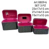 Set portagioie Beauty-case 3 pezzi