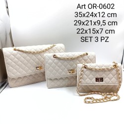 Borsa donna set 3 pezzi