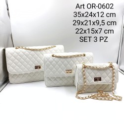 Borsa donna set 3 pezzi