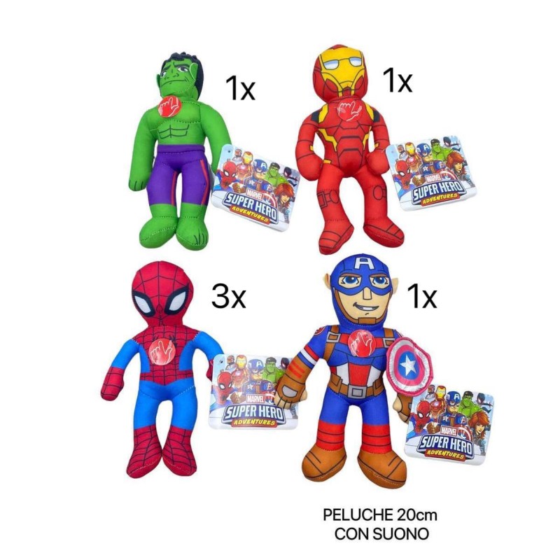 Peluche MARVEL con suono 20cm