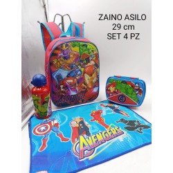 Set Scuola materna bambini 4 pezzi