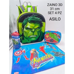 Set Scuola materna bambini 4 pezzi