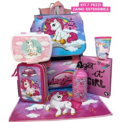 Set scuola 7 pezzi bambina