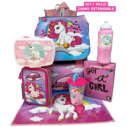 Set scuola 7 pezzi bambina