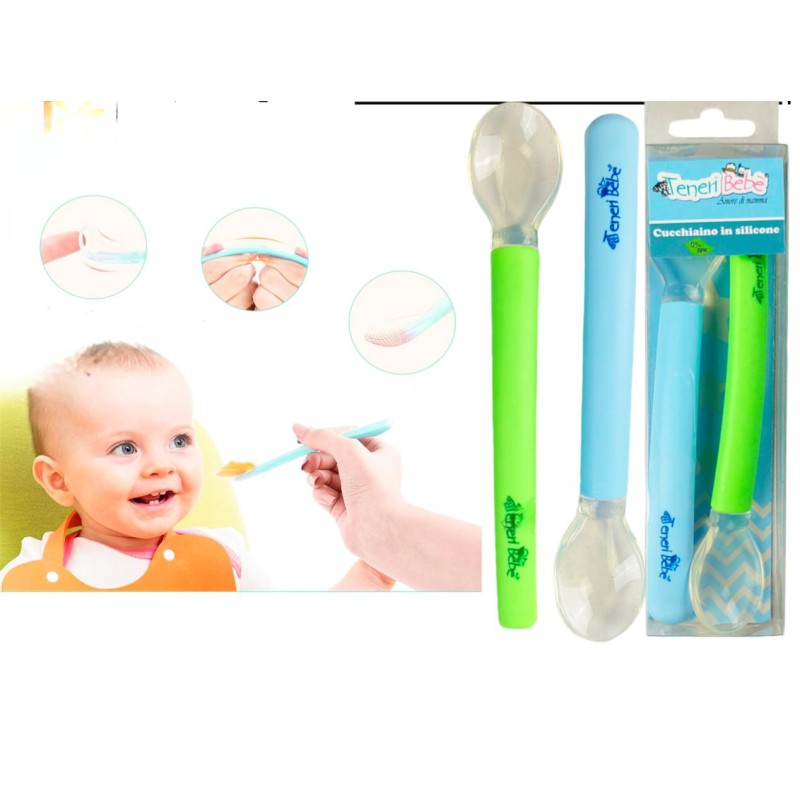 Cucchiaio pappa in silicone neonato