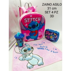 Set Scuola materna 4 pezzi Stitch bambini