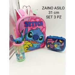 Set Scuola materna Stitch 3 pezzi bambini