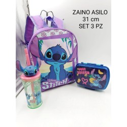 Set Scuola materna Stitch 3 pezzi bambini