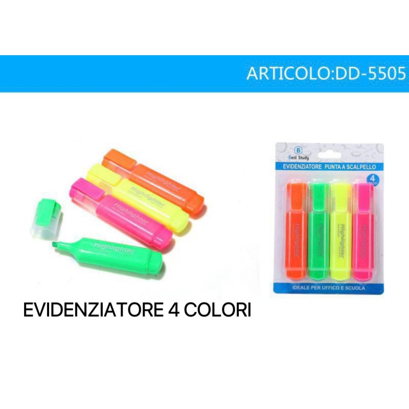 Evidenziatori 4 colori