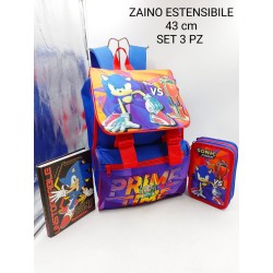 Set scuola 3 pezzi Sonic