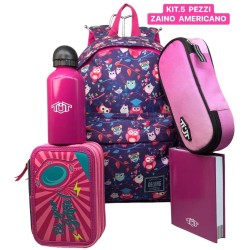 Set scuola 5 pezzi con zaino americano