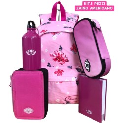 Set scuola 5 pezzi con zaino americano