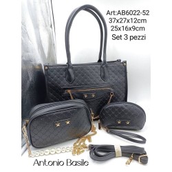 Borsa donna ANTONIO BASILE Set 3 pezzi