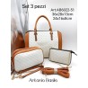 Borsa donna ANTONIO BASILE Set 3 pezzi