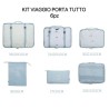 Kit viaggio portatutto 6 pezzi